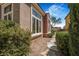 Attractive exterior, showing stone path and immaculate landscaping at 1 Cerchio Basso, Henderson, NV 89011