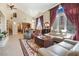 Spacious living area with a view of the dining and kitchen areas at 1 Cerchio Basso, Henderson, NV 89011