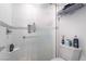 Sleek bathroom features a tiled shower with glass door and a built-in niche at 188 Carthage St, Henderson, NV 89074