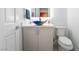 Modern bathroom featuring stylish vessel sink, elegant fixtures, and a pristine toilet at 188 Carthage St, Henderson, NV 89074
