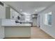 Modern kitchen features gray cabinets, stainless appliances, and sleek countertops at 212 View Dr, Las Vegas, NV 89107