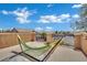 Balcony with a hammock overlooking a neighborhood skyline at 3217 Bonassola Ave, North Las Vegas, NV 89031