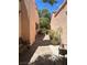 Cozy outdoor patio with tiled floor and seating, perfect for relaxation and entertaining at 3394 Brookfield Dr, Las Vegas, NV 89120