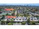 Aerial image pinpoints property location with respect to community clubhouse/pool, address marker at 3553 Kensbrook at 3553 Kensbrook St, Las Vegas, NV 89121