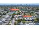 Aerial view of property showing location relative to clubhouse/pool and address indicator, 3553 Kensbrook at 3553 Kensbrook St, Las Vegas, NV 89121