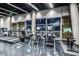 Modern gym with treadmills, stationary bikes, and elliptical machines overlooking the city at 3722 Las Vegas Blvd # 2509, Las Vegas, NV 89158