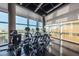 Fitness center with treadmills and elliptical machines overlooking the city skyline at 3722 Las Vegas Blvd # 2509, Las Vegas, NV 89158