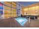 Modern hot tub with city views, integrated into an elegant rooftop space at 3722 Las Vegas Blvd # 2509, Las Vegas, NV 89158