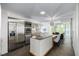 Modern kitchen with stainless steel appliances and island with space for seating, perfect for cooking and entertaining at 3722 Las Vegas Blvd # 2509, Las Vegas, NV 89158