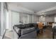 Open-concept living space with seamless flow to the kitchen, dining area, and bedroom at 3722 Las Vegas Blvd # 2509, Las Vegas, NV 89158