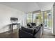 Modern living room featuring sleek furniture, large windows, and contemporary design elements at 3722 Las Vegas Blvd # 2509, Las Vegas, NV 89158