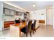 Bright, modern kitchen with stainless steel appliances, sleek cabinetry and a center island with dining at 3726 Las Vegas Blvd # 3202, Las Vegas, NV 89158