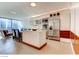 Modern kitchen with stainless steel appliances, sleek cabinetry and a center island in a open plan at 3726 Las Vegas Blvd # 3202, Las Vegas, NV 89158