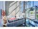 Modern lobby featuring comfortable seating, artwork, and floor-to-ceiling windows at 3726 Las Vegas Blvd # 3202, Las Vegas, NV 89158