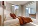 Inviting main bedroom offers comfort and style, complemented by stunning city views through large windows at 3726 Las Vegas Blvd # 3202, Las Vegas, NV 89158