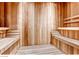 Relaxing wood-paneled sauna with built-in benches for a calming experience at 3726 Las Vegas Blvd # 3202, Las Vegas, NV 89158