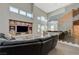 Bright living room with high ceilings, media center, and open floor plan at 3728 Richard Allen Ct, Las Vegas, NV 89147