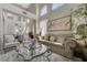 Spacious living room with elegant furniture, high ceilings, and decorative accents at 3728 Richard Allen Ct, Las Vegas, NV 89147