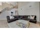 Spacious living room with tall ceilings, modern decor, and comfortable seating at 3728 Richard Allen Ct, Las Vegas, NV 89147