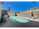 Backyard pool with lounge chairs and sunny blue sky at 3728 Richard Allen Ct, Las Vegas, NV 89147