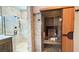 Bathroom featuring a glass shower and sauna with modern fixtures and finishes at 4299 Fiore Bella Blvd, Las Vegas, NV 89135