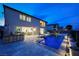 Beautiful backyard pool and patio area featuring an outdoor bar and comfortable lounge seating at 4576 Amazing View St, Las Vegas, NV 89129