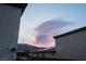 Exterior of houses during a gorgeous sunset over the mountains at 4576 Amazing View St, Las Vegas, NV 89129