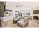 Open living room with large windows and sliding door, seamlessly connecting indoor and outdoor spaces at 52 Reverie Heights Ave, Henderson, NV 89011