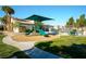 Community playground featuring slides, picnic tables, and plenty of green space for Gathering fun at 5573 La Perla Ct, Las Vegas, NV 89122