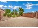 Low maintenance backyard with gravel and block wall, perfect for outdoor activities at 9180 Mohawk St, Las Vegas, NV 89139
