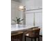 Close-up of a stylish kitchen island with marble countertops and modern barstools at 1610 Brock Ct, Las Vegas, NV 89117