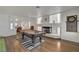 Spacious game room featuring a pool table, fireplace, and plenty of natural light at 1721 Sweet Pea Ave, Las Vegas, NV 89183