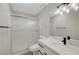 Bathroom features shower, modern vanity with stone countertop, and contemporary finishes at 2080 Karen Ave # 12, Las Vegas, NV 89169