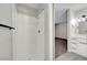 Bathroom features a bright and spacious walk-in shower with white tiled walls at 2080 Karen Ave # 12, Las Vegas, NV 89169
