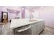 Spacious kitchen island with stainless steel sink, dishwasher, and stylish cabinetry, perfect for cooking at 2807 Hermosa St, Las Vegas, NV 89169