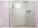 Tiled shower with rainfall showerhead and built-in niche at 2807 Hermosa St, Las Vegas, NV 89169