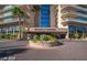 Regency Towers building with elegant entrance, landscaping, and architectural details at 3111 Bel Air Dr # 6E, Las Vegas, NV 89109