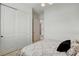 Bedroom featuring a closet, neutral decor, and modern lighting at 350 Gandara St, Las Vegas, NV 89138