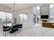 Bright dining room offers ample natural light and is adjacent to the living space at 350 Gandara St, Las Vegas, NV 89138
