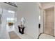 Bright foyer with high ceilings, marble floors, and stylish decor creates a welcoming entry at 350 Gandara St, Las Vegas, NV 89138