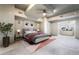 Spacious primary bedroom with neutral decor, carpet floors, ensuite bathroom, and large windows at 360 E Desert Inn Rd # 807, Las Vegas, NV 89109