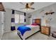 bedroom features decorative wall designs and natural light from the window at 4617 Mancilla St, Las Vegas, NV 89130