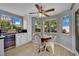 Bright eat-in kitchen with ample cabinet space and stainless wine cooler at 4617 Mancilla St, Las Vegas, NV 89130