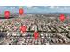 Community aerial view showcasing close proximity to South Jones Blvd., Blue Diamond Rd., and West Silverado Ranch Blvd at 5661 Brimstone Hill Ave, Las Vegas, NV 89141