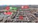 Annotated aerial view showcasing community features including parks, schools, and nearby roads for easy navigation at 5661 Brimstone Hill Ave, Las Vegas, NV 89141