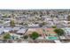 Aerial view of a neighborhood with houses, palm trees, and swimming pools at 6244 Parsifal Pl, Las Vegas, NV 89107