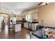 An eat-in kitchen with stainless steel appliances and granite countertops at 7553 Durham Hall Ave # 201, Las Vegas, NV 89130