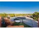 Enjoy the Las Vegas skyline from this home's rooftop patio with a comfortable seating area at 7625 Coley Ave, Las Vegas, NV 89117