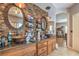 Stylish bathroom featuring dual sinks, granite counters and modern lighting at 8089 Black Orchid Ave, Las Vegas, NV 89131
