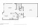 Detailed floor plan showcasing the layout of the living room, dining room, kitchen, bathroom and garage at 914 Appaloosa Hills Ave, North Las Vegas, NV 89081